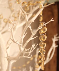 Guirlande de perles diamant cristal doré 1 metre