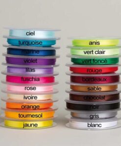 Ruban de satin 6mm gris 6mm 25M