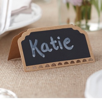 10 marque place ardoise et papier kraft 10 marque place ardoise et papier kraft