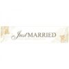 Plaque voiture Just Married doré mariage