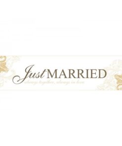 Plaque voiture Just Married doré mariage