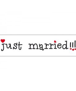 Plaque voiture Just Married comique mariage