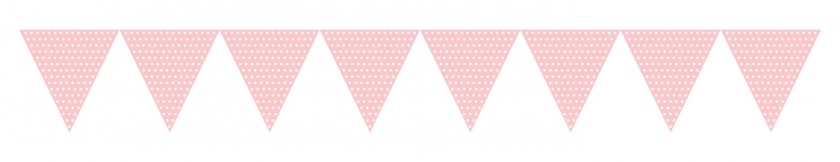 Banderole fanions pois rose bébé Banderole fanions pois rose bébé