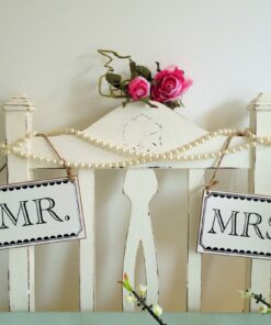 Les 2 pancartes dos chaise de mariage Mr et Mrs