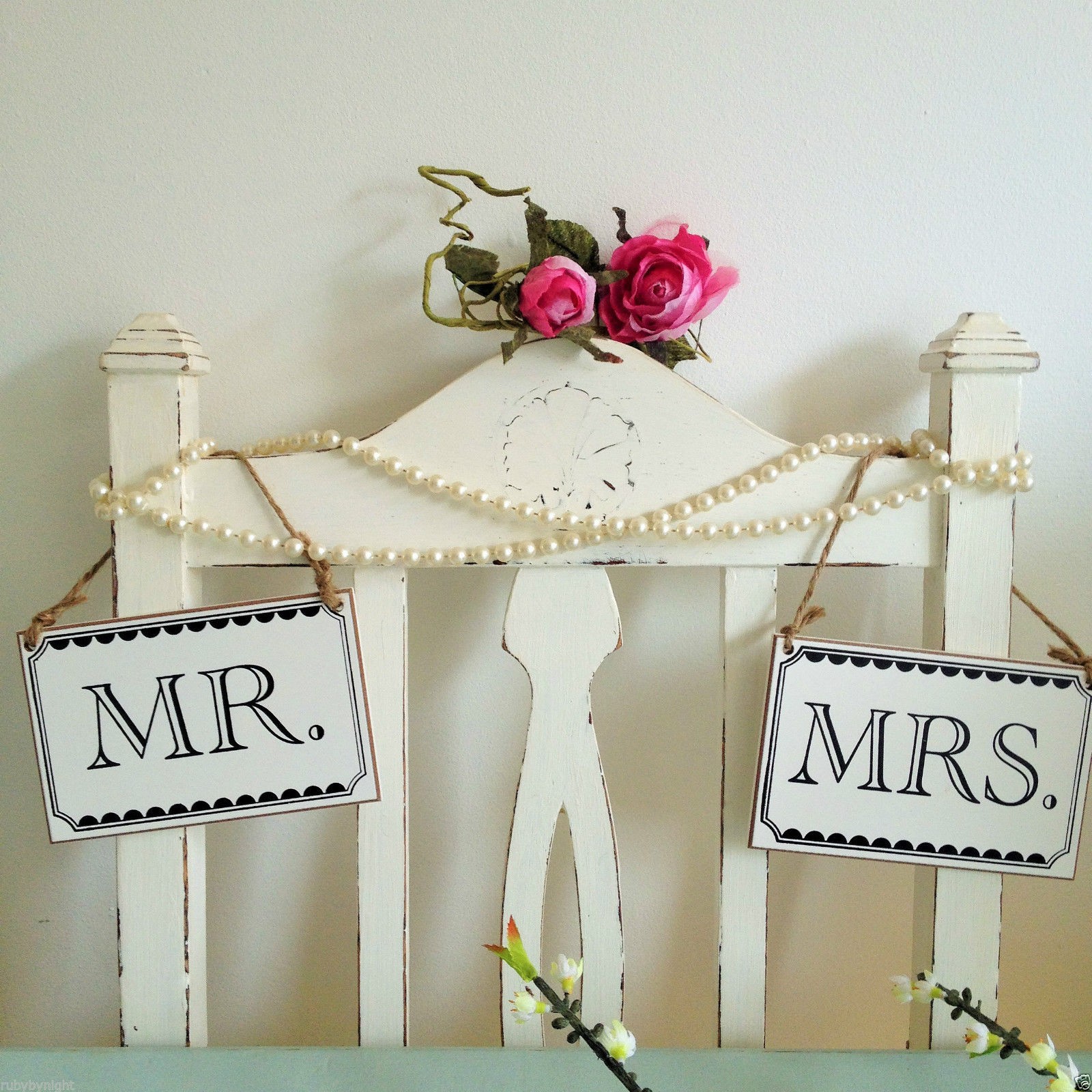 Les 2 pancartes dos chaise de mariage Mr et Mrs Les 2 pancartes dos chaise de mariage Mr et Mrs