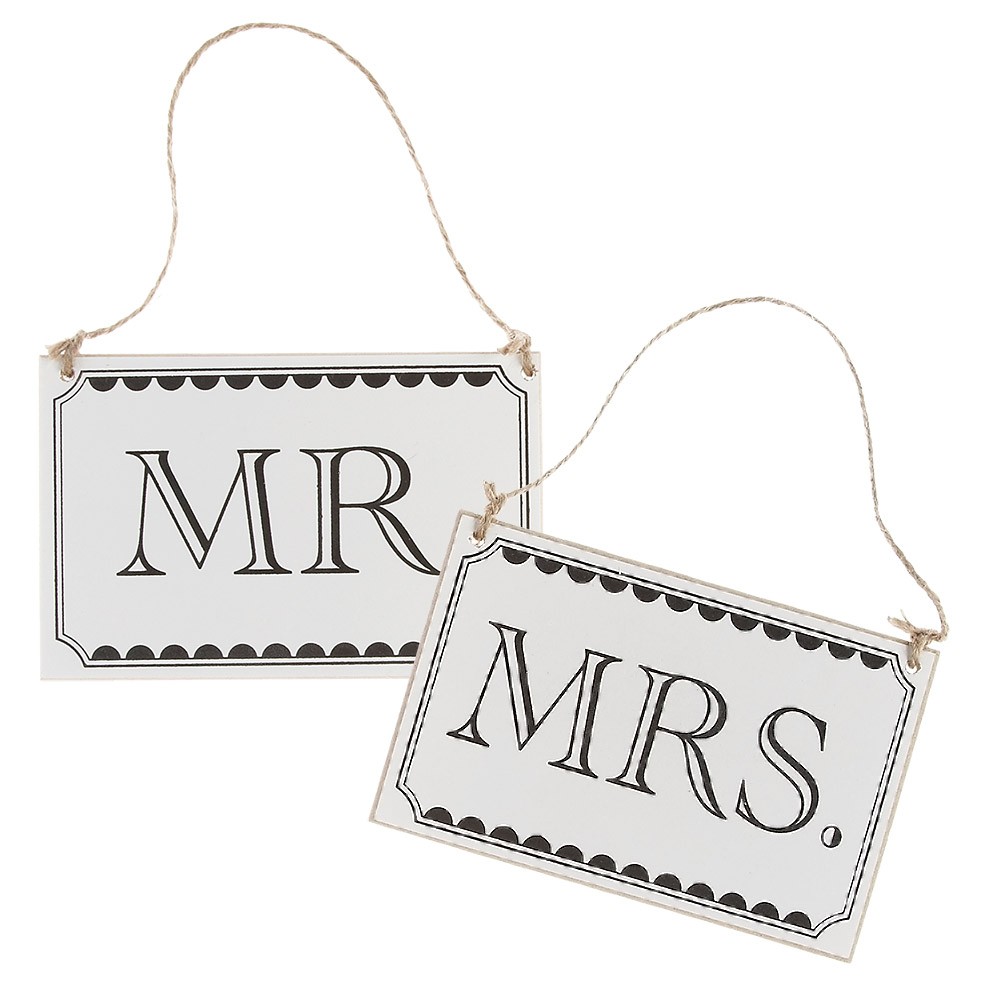 Les 2 pancartes dos chaise de mariage Mr et Mrs Les 2 pancartes dos chaise de mariage Mr et Mrs