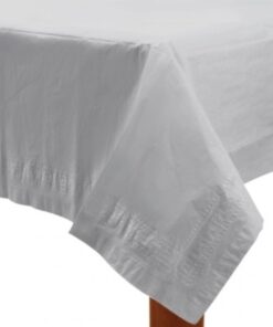 Nappe unie en papier BLANC givré