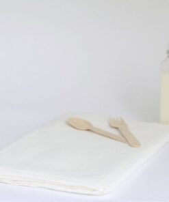 Nappe unie en papier BLANC givré