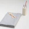Nappe unie en papier gris argent