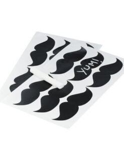 12 Etiquettes ardoise moustache DIY