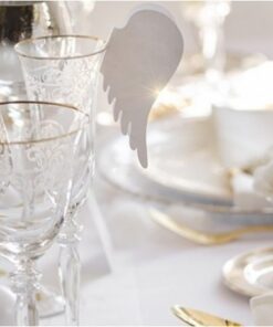 Nominette marque place sur verre ailes d'ange