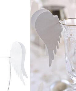 Nominette marque place sur verre ailes d'ange