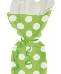 20 sachets bonbons cello vert à pois