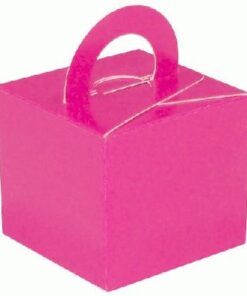10 boite cube poids ballons rose fuchsia