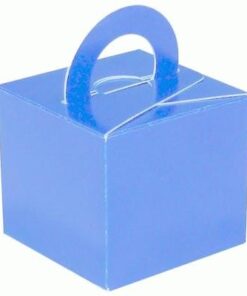 10 boite cube dragées bleu ciel ou poids ballons