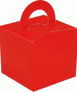 10 boîtes cubes a dragées poids ballons rouge