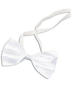 Noeud papillon tissu blanc