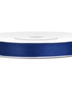 Ruban de satin 6mm bleu marine navy 25M