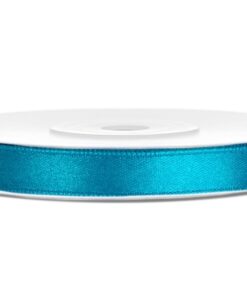 Ruban de satin 6mm bleu turquoise