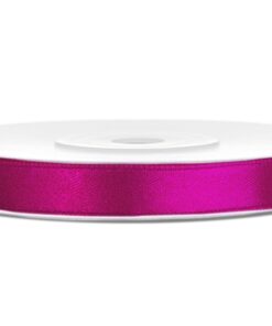 Ruban satin 6mm rose fuchsia 25M