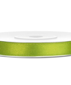25M Ruban de satin vert pomme olive 6mm