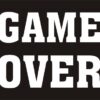 Autocollant sticker chaussures " Game over " ( x 2 )