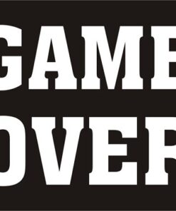 Autocollant sticker chaussures " Game over " ( x 2 )