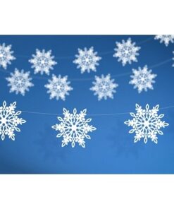 Guirlande papier flocons de neige 155 cm