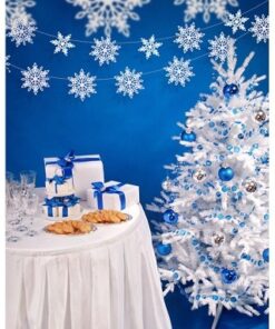 Guirlande papier flocons de neige 155 cm