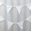 Guirlande fanions blanc dentelle coton dentelle