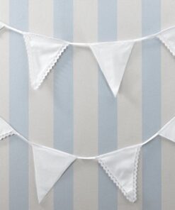 Guirlande fanions blanc dentelle coton dentelle