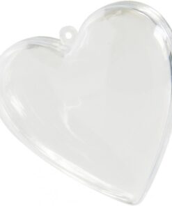 Boite dragée coeur en plexi transparent 8cm