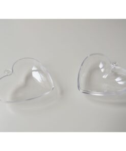 Boite dragée coeur en plexi transparent 8cm