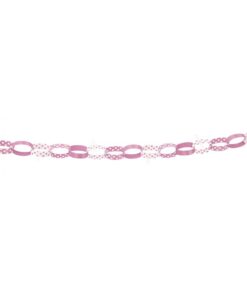 Guirlande rose à pois chaîne de papier DIY