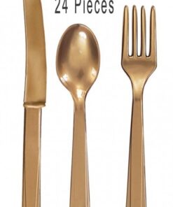 24 couverts réutilisable en plastique OR