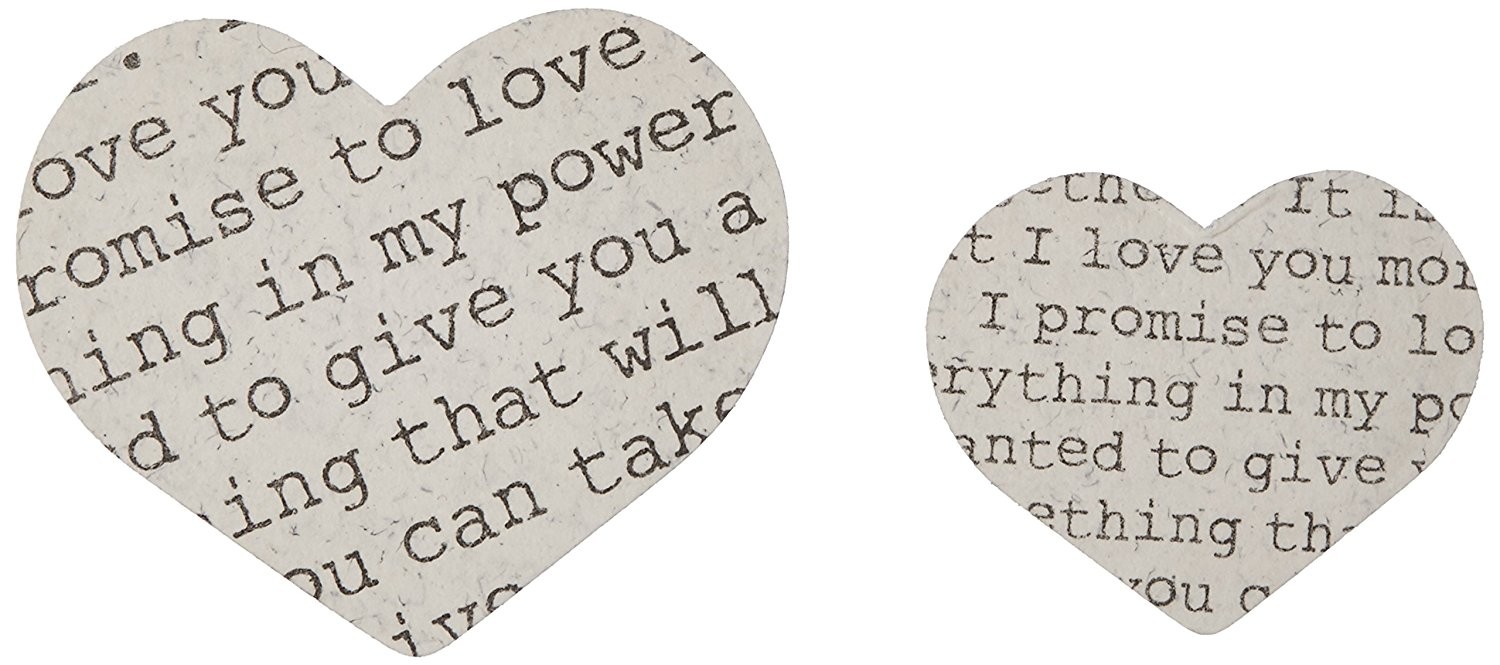 Confettis vintage coeurs mariage messages journal Confettis vintage coeurs mariage messages journal