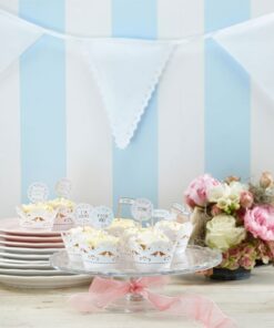 Guirlande fanions blanc dentelle coton dentelle