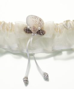 Jarretière mariage coquillage mer îles