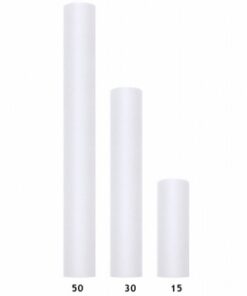 Tulle mariage blanc 15cm rouleau 9M