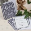 Carte de mariage vintage "Save the date"