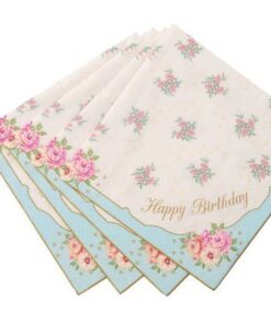 Serviettes liberty happy birthday (x20)