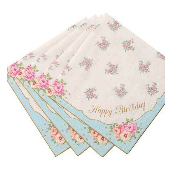 Serviettes liberty happy birthday (x20) Serviettes liberty happy birthday (x20)