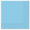 20 serviettes bleu ciel à pois blanc