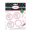 20 étiquettes rondes candy bar rose pâle pot