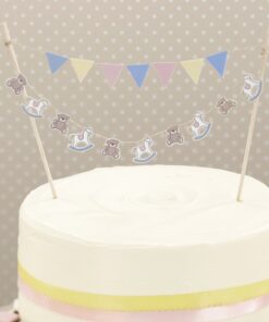 Guirlande gâteau Baby cheval à bascule ourson