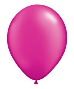 5 ballons latex rose magenta fuchsia 28 cm