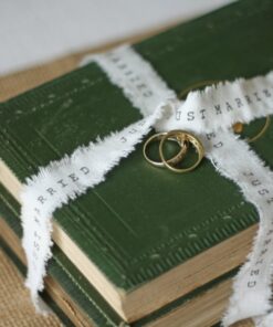 Ruban coton mariage vintage Just Married