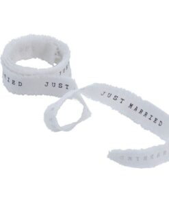 Ruban coton mariage vintage Just Married