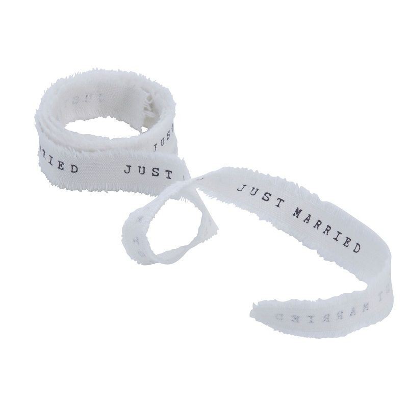 Ruban coton mariage vintage Just Married Ruban coton mariage vintage Just Married