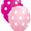 Assortiment de 5 ballons roses à pois